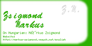 zsigmond markus business card